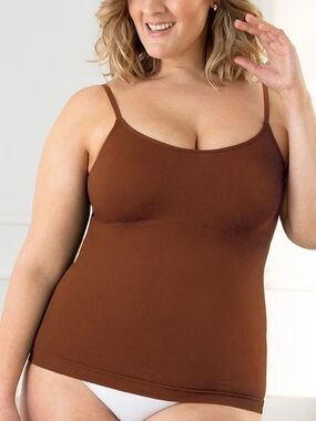 Shapermint Women's Plus Size 3XL Brown Seamless Empetua Shaper Cami